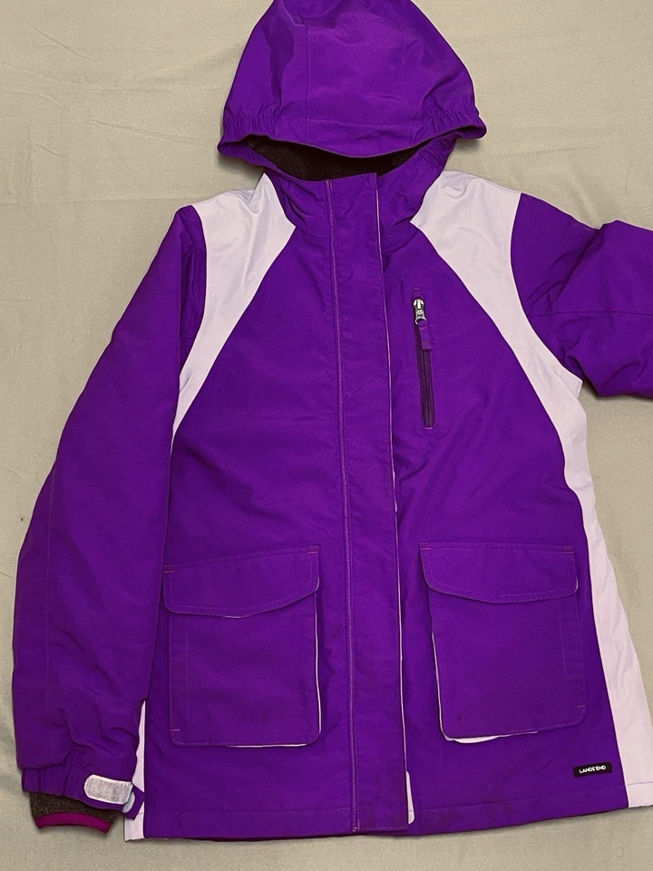 Chaquetas de invierno Lands End Squall forradas de lana impermeables a prueba de viento niñas talla L Foto 1 de 4