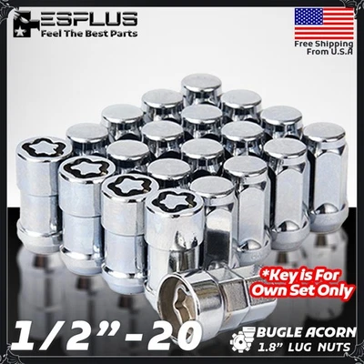 20x Cerradura de rueda Ford 1/2-20 cromada apta para 5 tacos F100/F150/borde/explorador/flex, etc. Foto 1 de 4