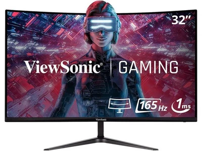 ViewSonic VX3218-PC-MHD 32 Inch Full HD 1080p 165Hz 1ms Curved Gaming Monitor - Image 1 of 4