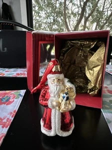 Waterford Holiday Heirlooms Christmas Ornament Santa with Toy Bear 148347 - Picture 1 of 5