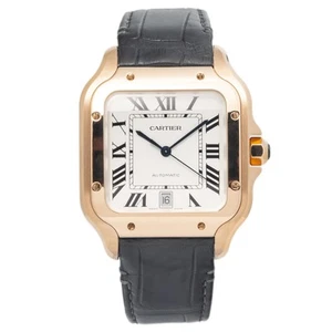 Cartier Santos De Cartier WGSA0019 MINT 18k Rose Gold Auto White Dial Men's 40mm - Picture 1 of 6