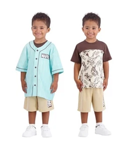 Boys Size 5 Character 3-Piece Short Set With Jersey Marvel Avengers - Picture 1 of 7