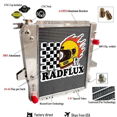 Full Aluminum Radiator Fit to 1995-1997 Ford Ranger/Mazda B4000 4.0L 3.0L 2-Rows — 第 1/4 张图片