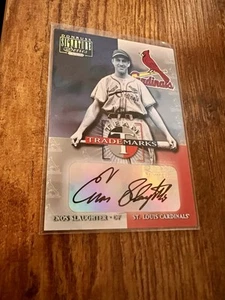 2001 Donruss Signature Series Enos Slaughter Team Trademarks Autograph # 101/215 - Picture 1 of 2