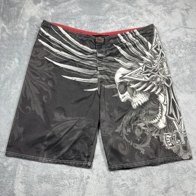 Pantalones Cortos de Tabla MMA Elite Para Hombres 2XL Gráfico Calavera Ropa de Calle Entrenamiento Y2K LEER Foto 1 de 4