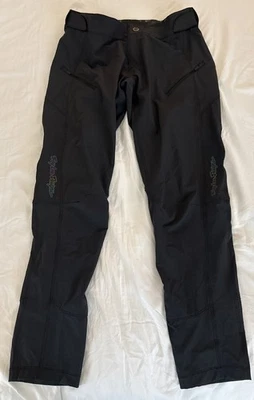 Pantalones Troy Lee Designs Lilium XL negros lisos nuevos sin etiquetas ajustables transpirables ciclismo Foto 1 de 4