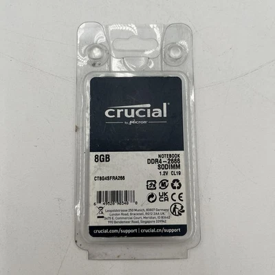 BRAND NEW!! Crucial 8 GB DDR4-2666 Sodimm 1.2 V CL19. Single Stick of Ram - Image 1 of 4