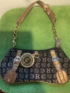 Vintage Y2k Rocawear Monogramm braun Clutch Handtasche 9,5”x4,5” - Bild 1 von 7