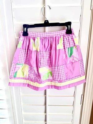 Falda Lilly Pulitzer Niñas 5 Patchwork Forrada Rosa Guinga Floral Preppy Resort Foto 1 de 4