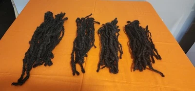 Travas 100% cabelo humano dreadlocks (cor preto, marrom e cinza) 120 - Imagem 1 de 4