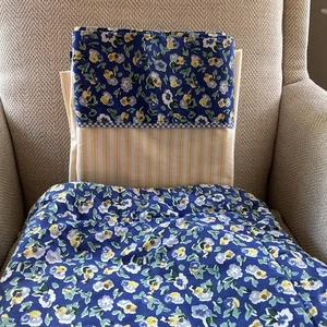 Almohada de Colección Laura Ashley Doble Sábana Plana Sham Polyanthus Primrose Azul Amarillo - Imagen 1 de 10