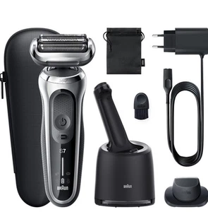 Braun Series 7 71-S7200cc rasoio argento Wet&Dry set completo - Foto 1 di 1