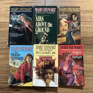 Lot Of 6 Mary Stewart Vintage Gothic Romance Suspense Paperback Books - Imagen 1 de 4
