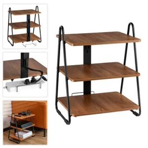 3 Tiers Storage Rack AV Media Shelf w/ Cable Management For Amplifiers Receivers - Picture 1 of 6