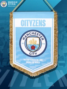 Official Licensed Manchester City Team Pennant with Printed Signatures - Picture 1 of 5