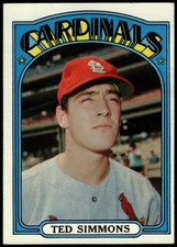 1972 Topps Ted Simmons St. Louis Cardinals * Vintag