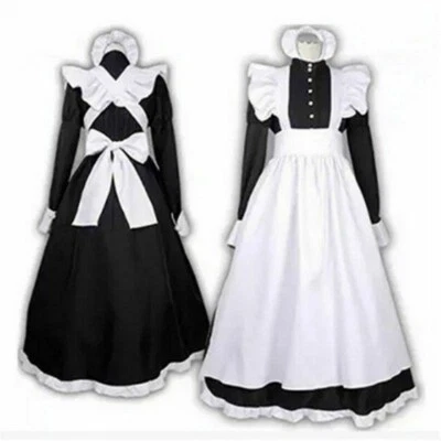 Mujeres Victoriano Criada Camarera Vestido Juegos con disfraces Cafetería Disfraz Estilo Británico Foto 1 de 4