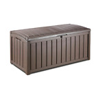 Deck Box Patio Storage Resin 101 Gallon Outdoor Brown Furniture Keter Pool Seat