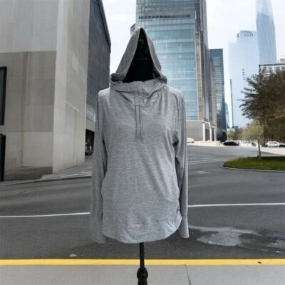 RBX Women's Light Grey Long Sleeve Hoodie Size L Casual Yoga Running Pullover - Image 1 of 4