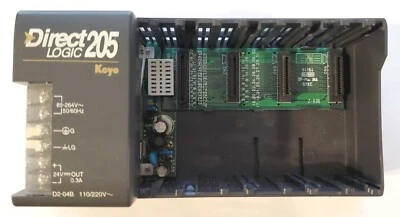 DirectLogic 205 (Koyo) 4-Slot Chassis - D2-04B - On-board 24VDC Power Supply - Image 1 of 4