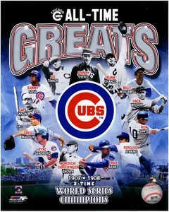 Foto de béisbol 8x10 con licencia de los grandes de todos los tiempos de los Chicago Cubs (no 2016) - Imagen 1 de 1