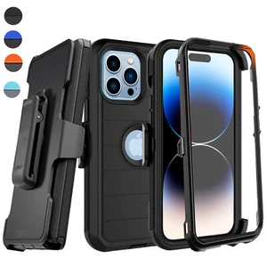 Funda de teléfono a prueba de golpes para iPhone 14 13 12 Pro Max se adapta a Otterbox Defender + Clip - Imagen 1 de 56