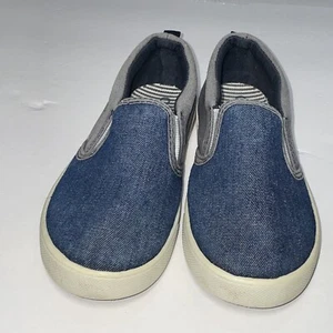 OshKosh Austin Navy Blue Gray Slip On Shoe Sz 12M Gender Neutral Boy Girl - Picture 1 of 8