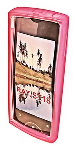 Silikon TPU Handy Hülle Cover Case Schutzhülle Pink für Sony Ericsson Xperia Ray - Picture 1 of 10
