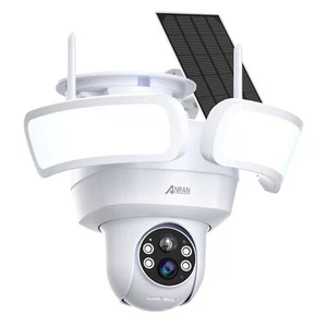 ANRAN Solar Security Camera Wireless WiFi 360° PTZ 3MP Spotlight Night Vision - Picture 1 of 10