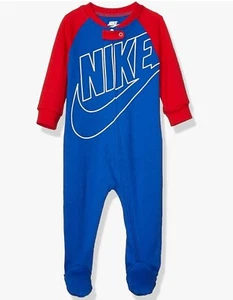 NIKE Baby Sportswear Graphic Footed Overall, Game Royal/Red - Bild 1 von 2