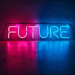 LED Future Neon Light Sign Game Room Nightlight Store Wall Hanging Neon Letter - Picture 1 of 6