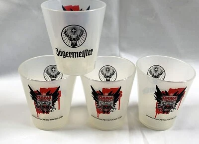 4 New Jagermeister Dana Creech 52 Racing Platic Shot Glasses 1 oz - Image 1 of 4