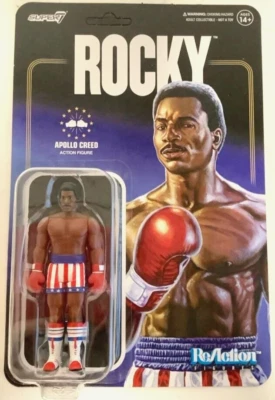 NEW Super7 82361 Rocky I APOLLO CREED Boxing - 3.75 Inch Tall - ReAction Figure - Image 1 of 3