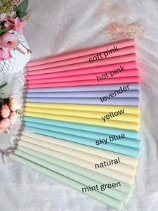 5 x Tall 25cm 10inch 100% Soy Wax long Unscented Wedding Table Taper Candles - Picture 1 of 31