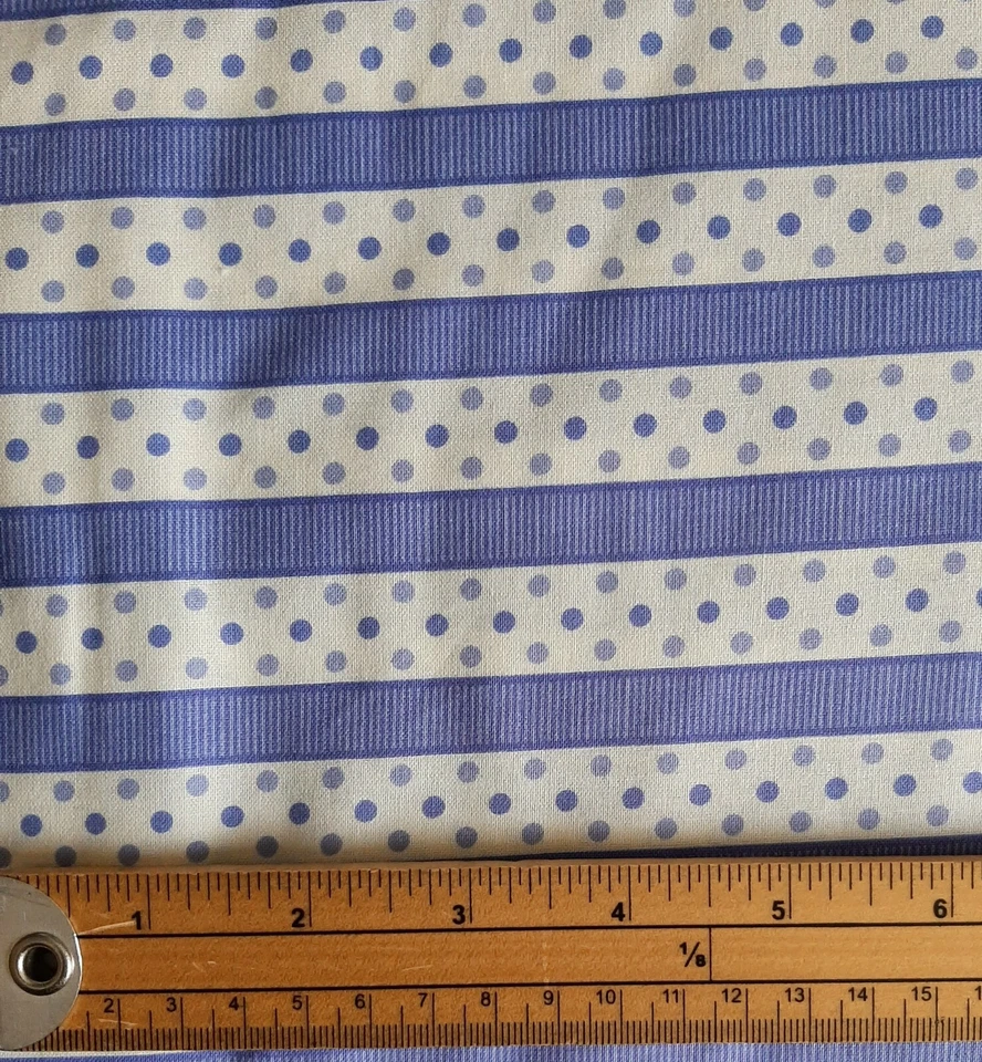 Half Metre Length Moda Lakehouse Purple Stripe & Spot Print Fabric - 13067Corn - Image 1 of 1