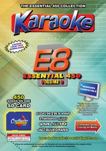 Chartbuster Essential 450 Karaoke Songs Vol 8 SD Card or USB CDG Music 4 PLAYER - Picture 1 of 1