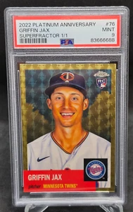 PSA 9 MT 2022 TOPPS CHROME PLATINUM GRIFFIN JAX SUPERFRACTOR 1/1 ROOKIE TWINS - Picture 1 of 3