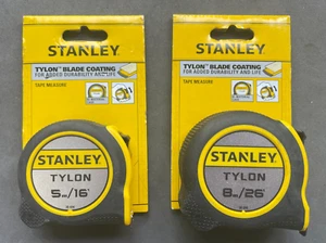 Stanley 5M/16ft + 8M /26ft Tylon Blade Tape Measures 30656 30696 - Picture 1 of 5