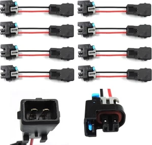 8pcs Injector Plug Adapters for LQ4 LQ9 4.8 5.3 6.0 to LS1 LT1 EV1 Harness Swap - Picture 1 of 8