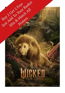 Wicked For Good–  Wall Art A2 A3 A4 Print Buy 2 Get 2 Free - Picture 1 of 6