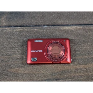 Olympus VG160 Digital Camera Red Compact HD Movie 5X Zoom For Parts Lens Error - Picture 1 of 6