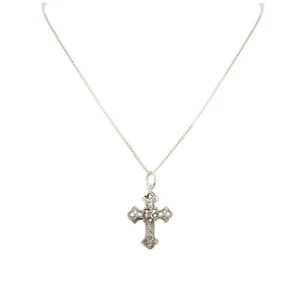 VIRGINS SAINTS & ANGELS VSA Basilica Cross Charm Necklace in Silver - Picture 1 of 7