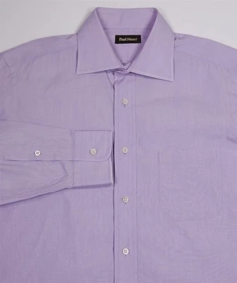 Paul Stuart Light Purple Slim Fit Cotton Dress Shirt (39) 15.5-32 - Image 1 of 4