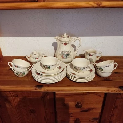 21-TEILIGES Kaffeeservice Obernay Sarreguemines 6 Personen - Bild 1 von 4