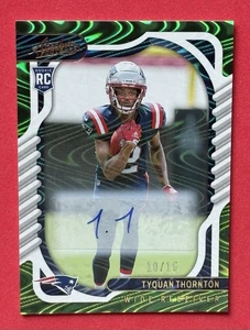 TYQUAN THORNTON 2022 Absolute Signature Green Waves RC Auto /15 Mint CHIEFS - Picture 1 of 2
