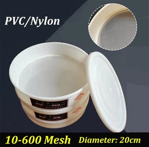New 10-600 Mesh 2-0.025mm Aperture Lab Standard Test Sieve PVC Nylon Dia. 20cm - Picture 1 of 9