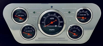 1953 1954 1955 Ford Truck 5 Gauge Billet Dash Cluster Set insert PC - Image 1 of 4