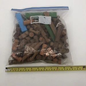 Large Bag Lot Of Lincoln Logs Building Pieces Various Sizes - Picture 1 of 3