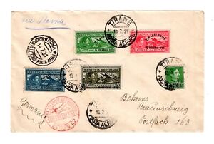 Albania 1931 Tirane - Rome OVPT - Airmail Cover - Sent via Germany Luftpost -