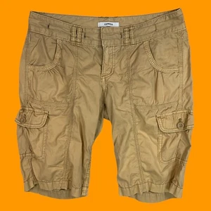 Express Cargo Shorts 6 Womens Brown Utility Military Outdoor Rise Stretch 31x11 - Picture 1 of 10
